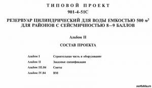 S_33 Типовой проект 901-4-51С а2. Резервуар для воды емкостью 500м3 цилиндрический из монолитного железобетона