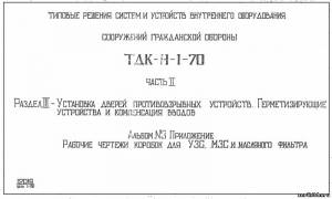 S_75 Типовой проект ТДК-Н-1-70 ч.2 а3. Установка дверей противовзрывных устройств